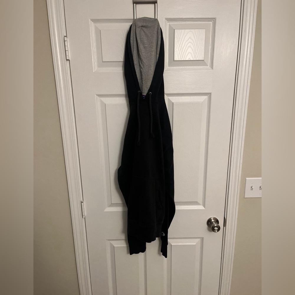 Men’s Grey and Black Champion Hoodie